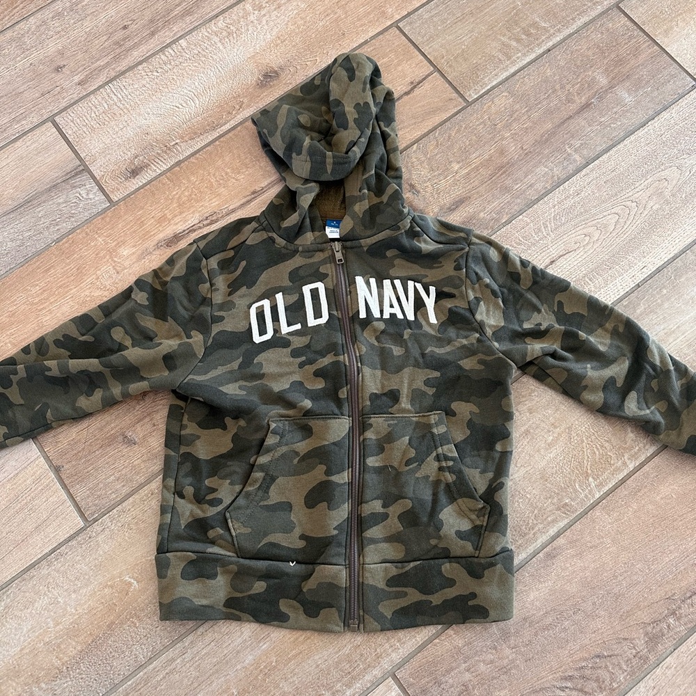 Old Navy Kids Green Camo Hoodie